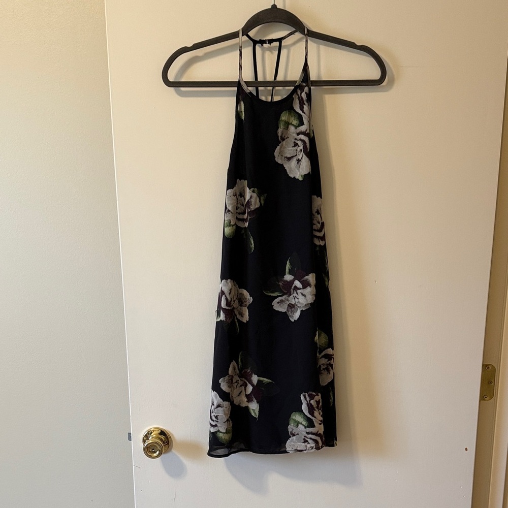 Floral Halter Cocktail Dress